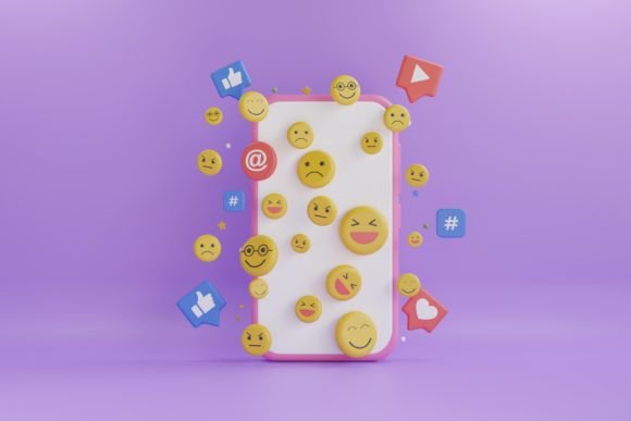 3D Smartphone with Emoji Icons: Elevate Your Design Projects