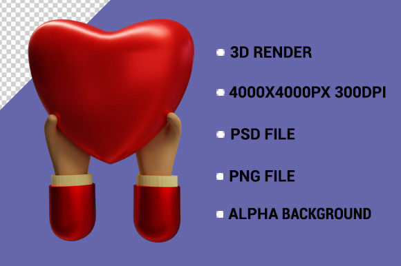3D Valentine Heart Illustration: A Modern Twist on Classic Romance