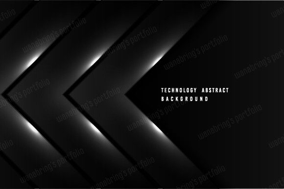Abstract Vector Tech Black Design Style