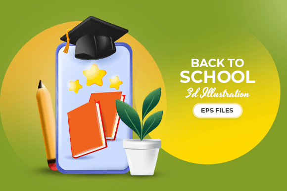 Back to School 3D Illustration: Boost Your Business with Creative Design