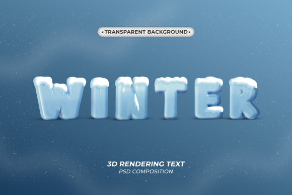 Creating Stunning Winter Text Effects with 3D Typography and PSD Design