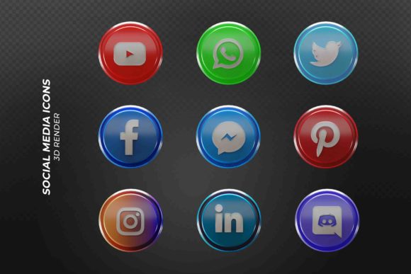 Enhance Your Designs with Premium 3D Social Media Icons