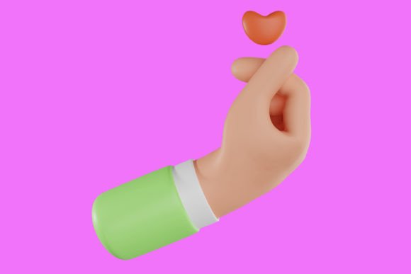 Finger Heart Symbol 3D Icon: Creative Uses and Applications