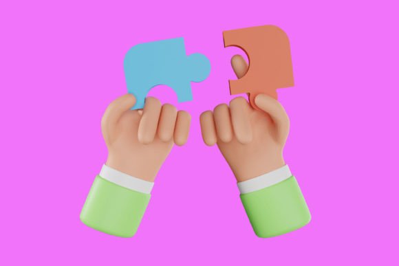 Hand Holding Jigsaw Puzzle 3D Icon: A Powerful Visual Tool for Designers