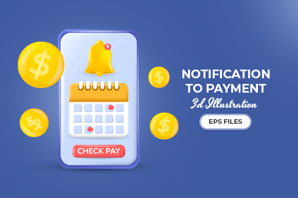 Notification to Payment 3D Illustration: Visualizing the Process