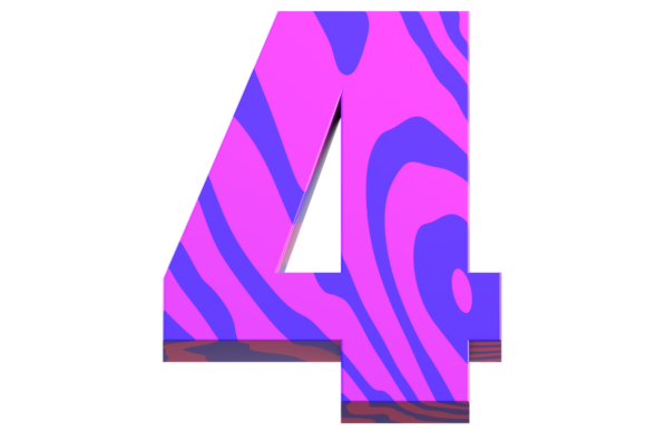 Number 4 in 3D Design: A Powerful Symbol for Clarity and Creativity