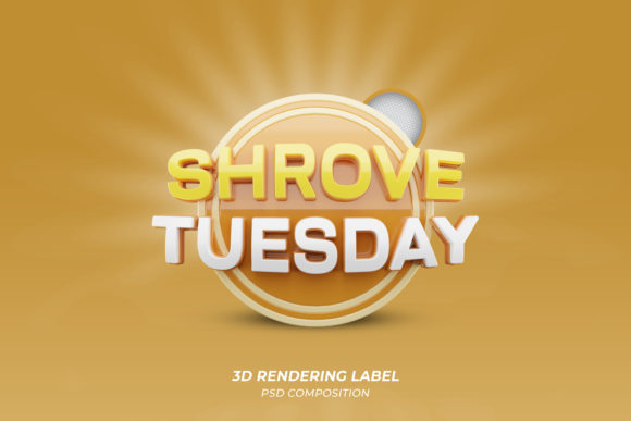 Pancake Day Shrove Tuesday 3D Render Psd: A Creative Asset for Modern Design Projects