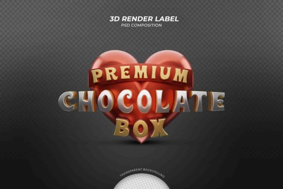 Premium Chocolate Box 3D Text Design: Elevating Brand Aesthetics in the Digital Age